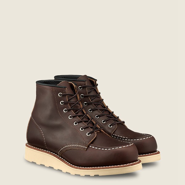 Red Wing Heritage Bot Bayan - 6-Inch Classic Moc - Short Oro-Iginal Deri - Koyu Kahverengi - 53RJCTH